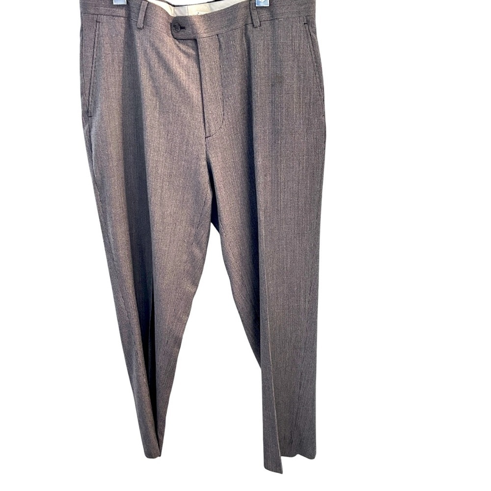 Joseph Abboud Men's Brown 100% Wool Pants